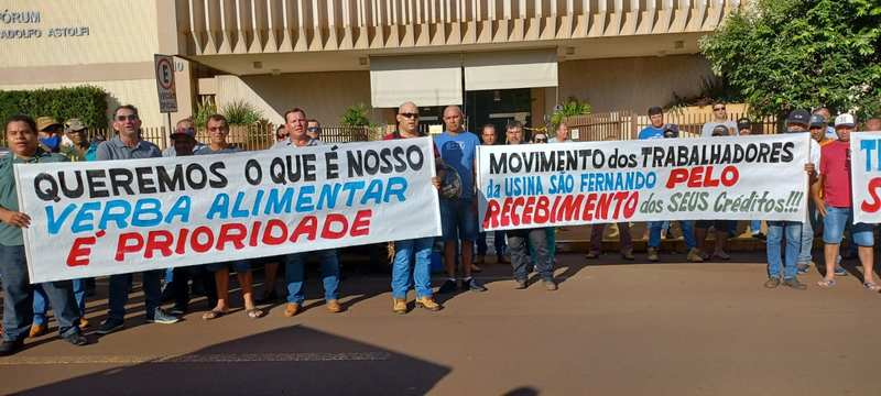 Ex-trabalhadores da Usina São Fernando esperam receber R$ 51 milhões em encargos trabalhistas Ex-trabalhadores da Usina São Fernando esperam receber R$ 51 milhões em encargos trabalhistas