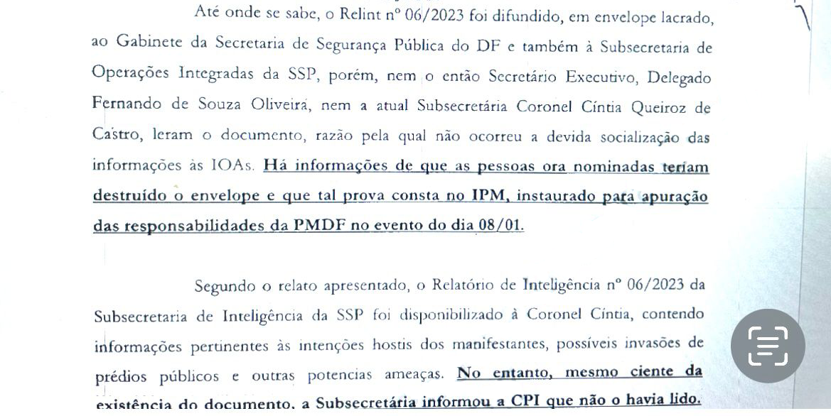 Membros da PMDF teriam destruído relatório de inteligência sobre o 8 de janeiro