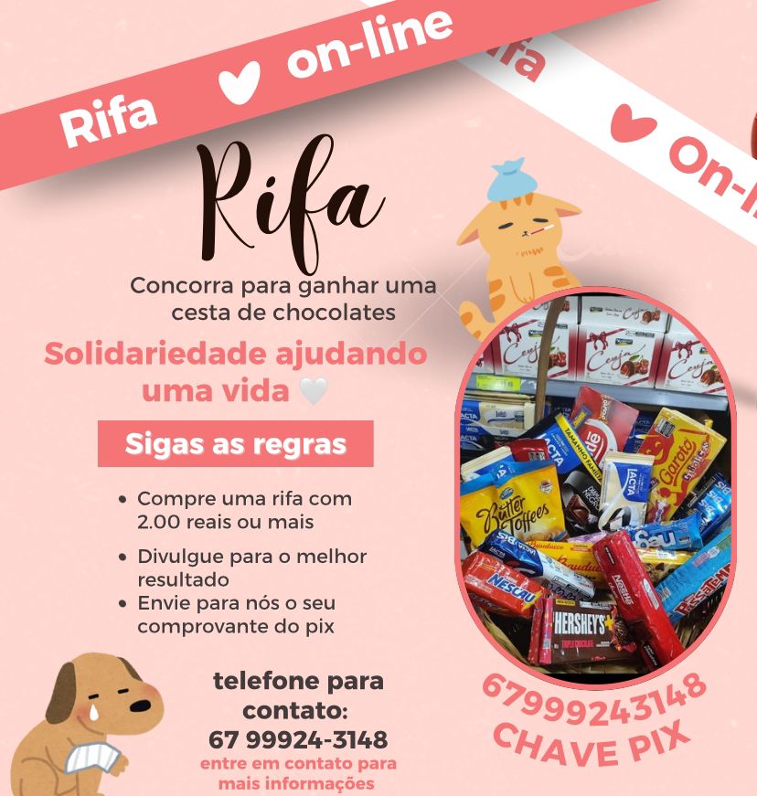 COLABORE: RIFA SOLIDÁRIA PATAS CURADAS