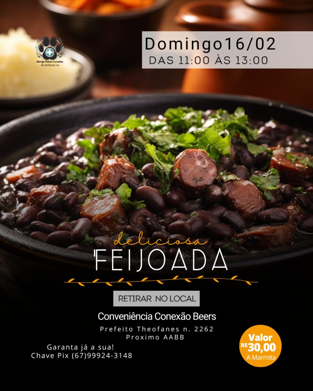 Convite Especial: Feijoada da Abrigo Patas Curadas
