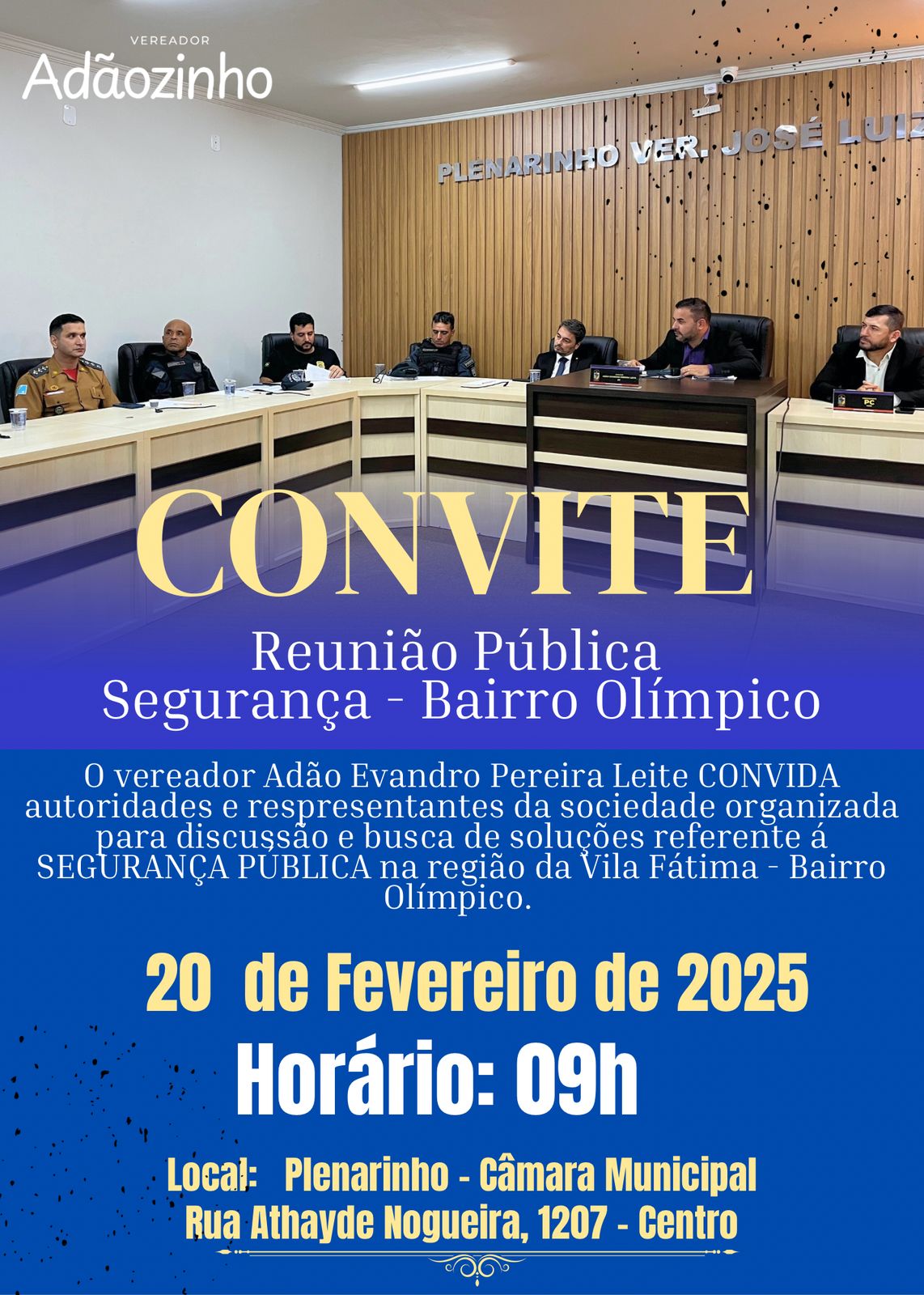 REUNIÃO VAI DEBATER A SEGURANÇA PÚBLICA DE RIO BRILHANTE