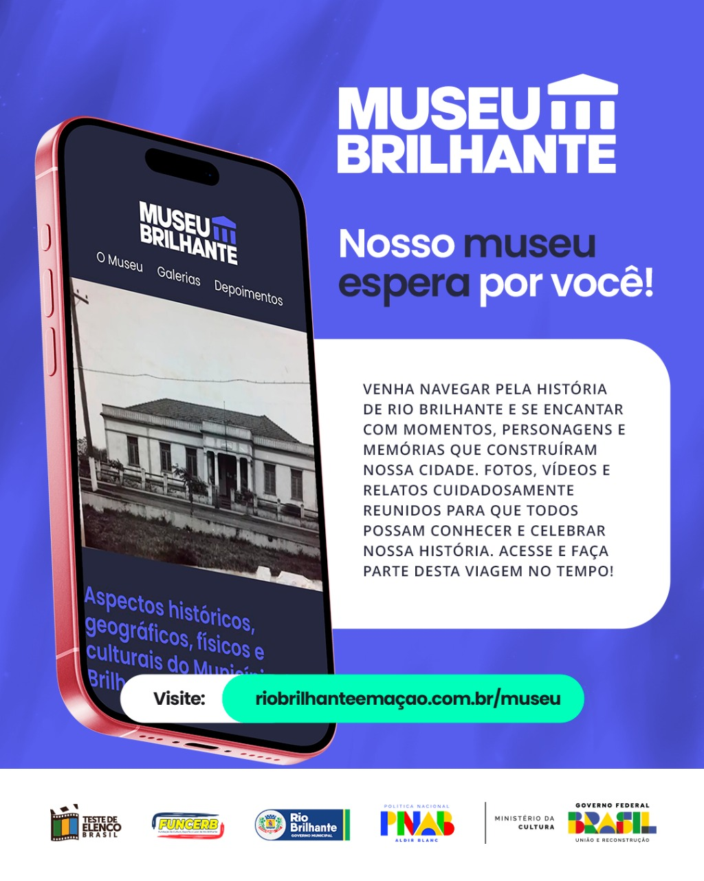 Lançamento do Museu Virtual valoriza a história e preserva o patrimônio cultural de Rio Brilhante Lançamento do Museu Virtual valoriza a história e preserva o patrimônio cultural de Rio Brilhante